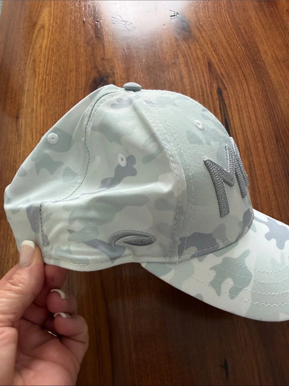 Camouflage Baseball Cap - Gray/Light Green